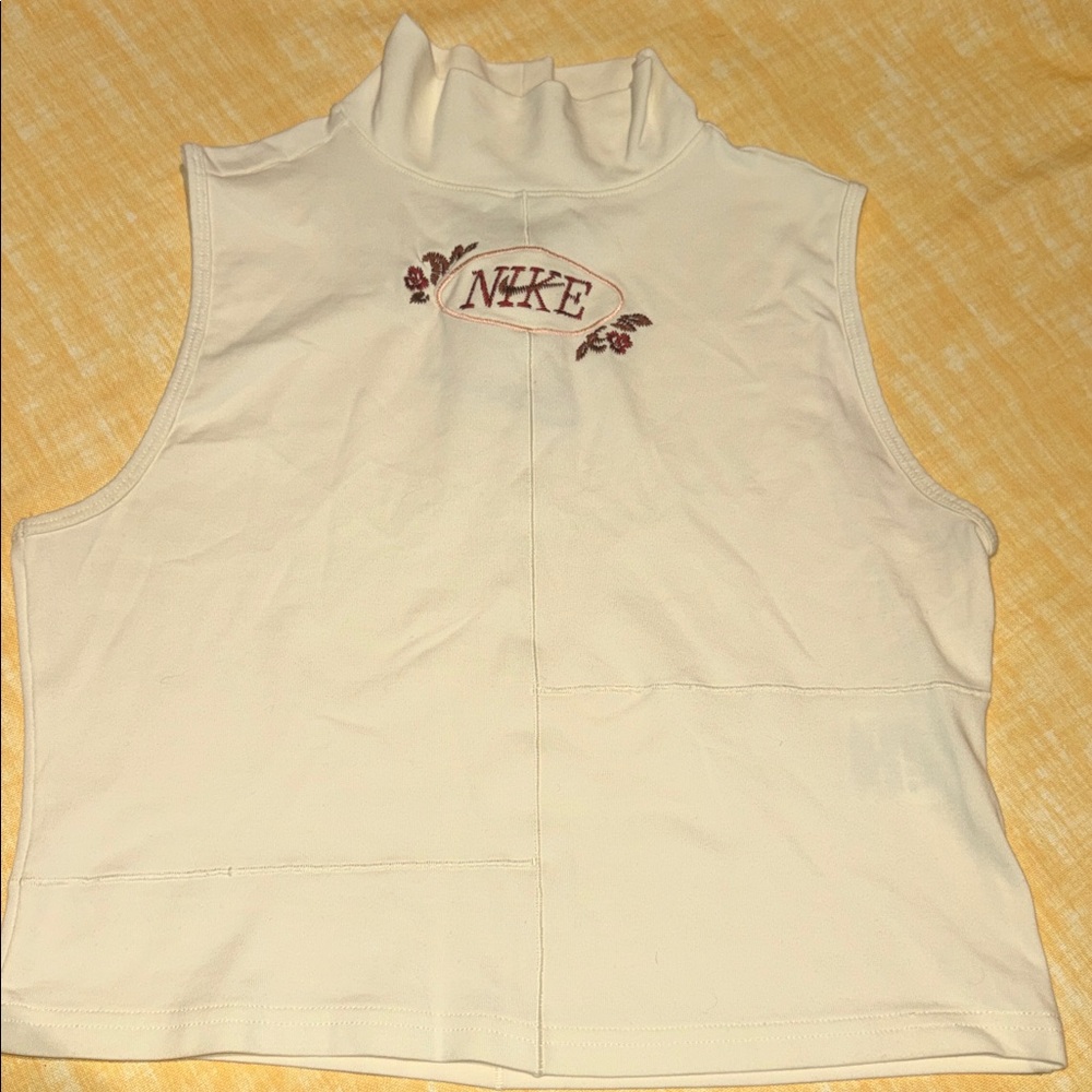 Nike Cream High-Neck Tank Top